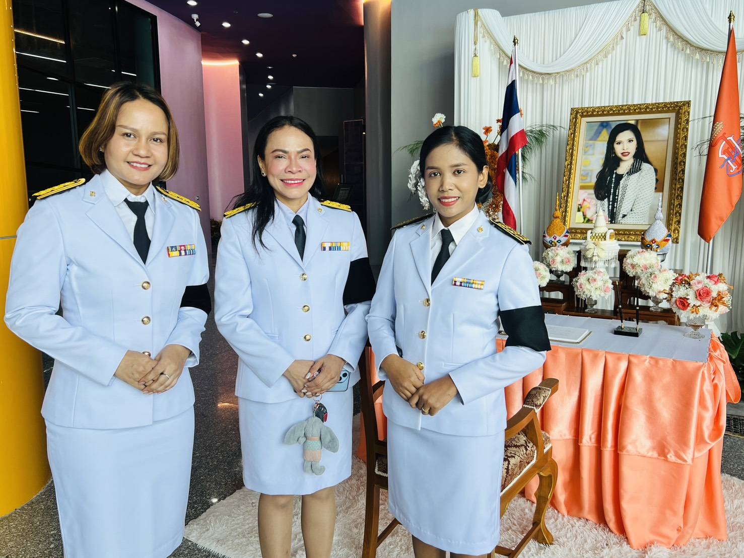 Division of Legal Affairs personnel attending the royal well-wishing ceremony